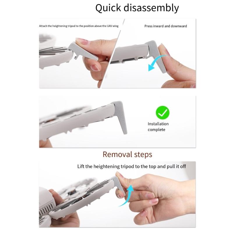 Heightened Rear Landing Skids Legs for Smooth Landings on Uneven Terrain For Flip Drones Landing Gear 2PCS