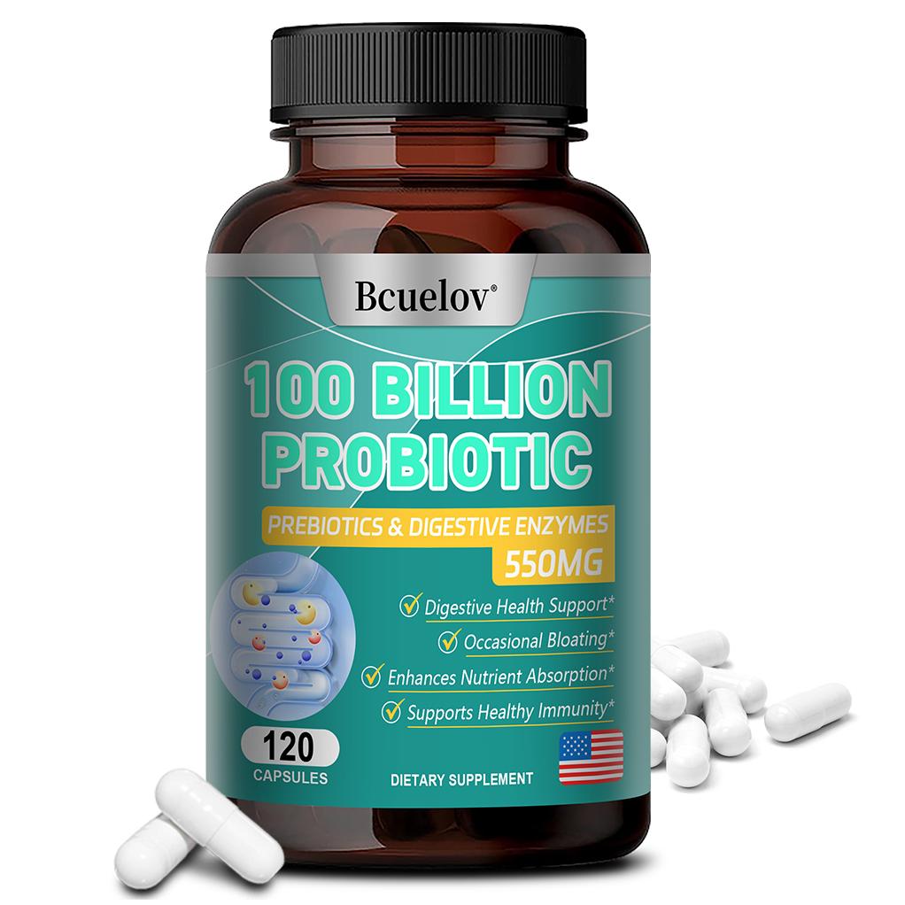 Probiotics, digestive enzymes, prebiotics,  120 Capsules Dietary Supplement 120 Capsules