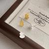 S999 Sterling Silver Crushed Ice Gourd Earrings - Sparkly Chinese Style for Women, Luxe Light, Elegant Niche Design