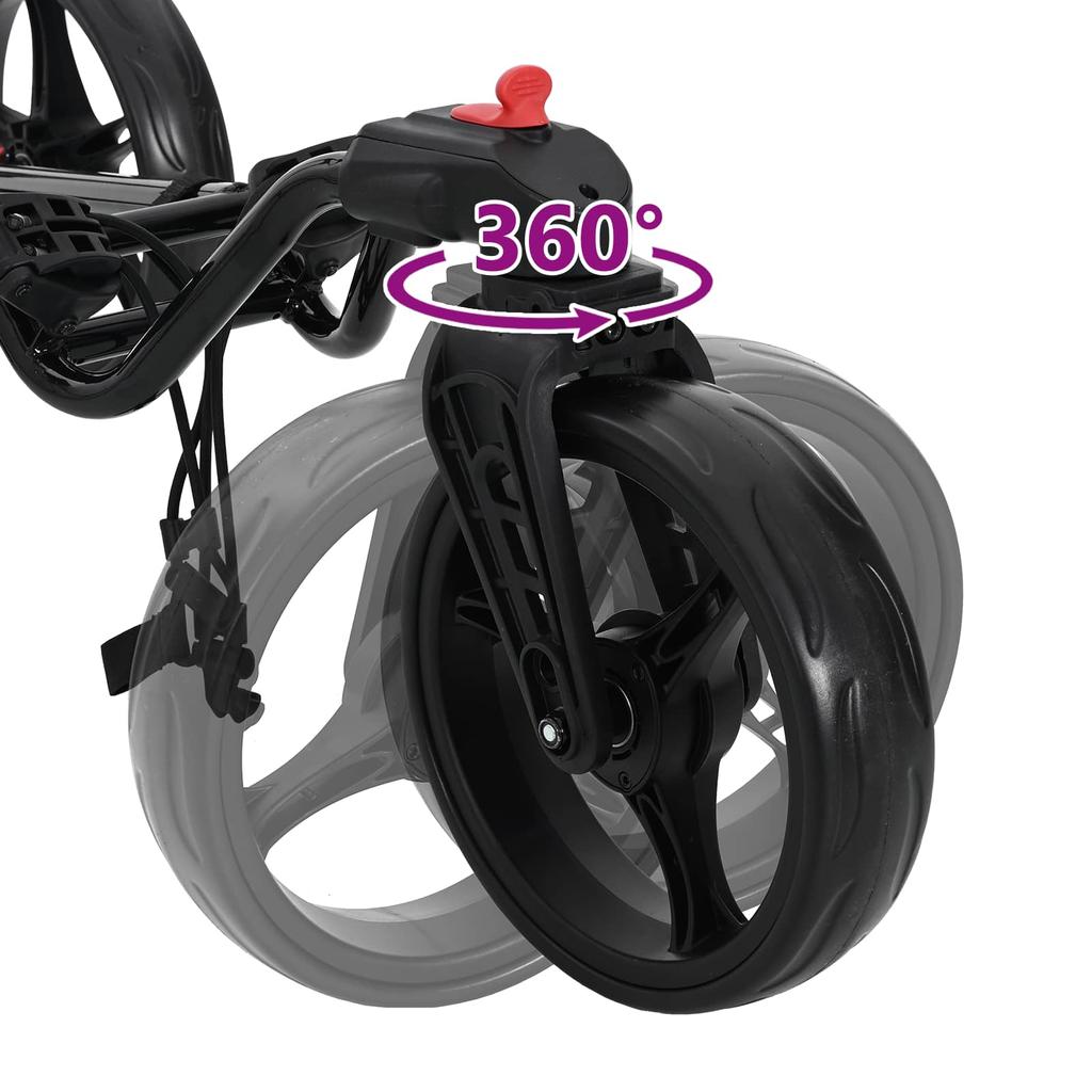 Golf Trolley Black 110 x 60 x 132 cm Iron
