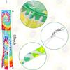 Tie-Dye Rainbow Windsock Flag Outdoor Decorative Flag With Metal Swivel Clip Wind Tube Flag Home Aviation Wind Sock Kite 100cm