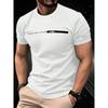Sommer Herren Freizeit Sport locker übergroß einfach Buchstabenmuster bedruckt Rundhals Kurzarm T-Shirt Top