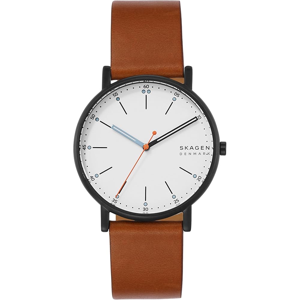 Skagen Signatur SKW6374 Men s Brown Watch with Leather Strap and Minimalist Design