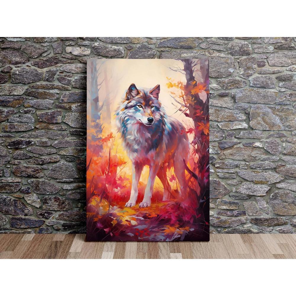 Natural Animal Wall Art Painting Forest Scenic Prowling Stag Tiger Cheetah Lion Elephant Wolf Canvas Print Livingroom Decor