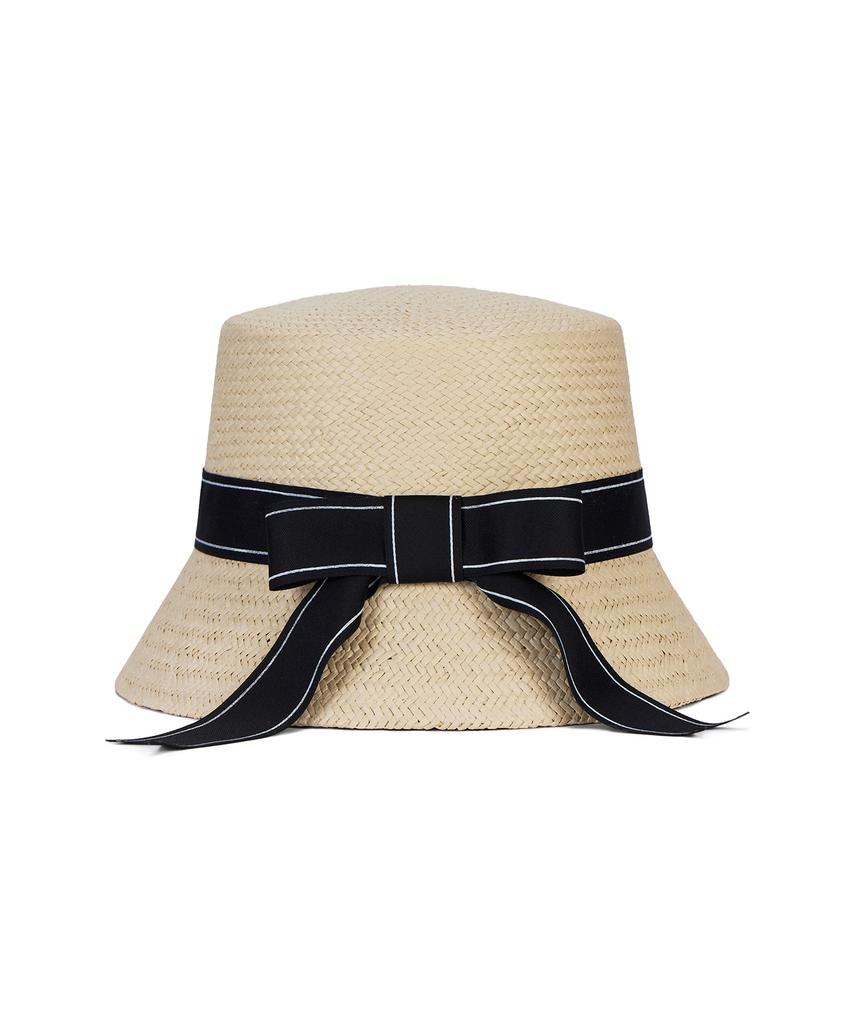 Bajal Ribbon Paper Bucket Hat Beige