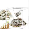Gjennomsiktig Akryl Fortykket Firkantet Sparebøsse Stor kapasitet Egnet For Sedler, Mynter Og Penger-Spareboks Dekorativ boks