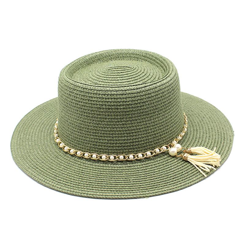 New Women Hats Summer Sun Straw Hats Outdoor Beach Panama Jazz Hats Leisure Vacation Dress Cap Sombreros De Mujer