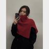 Button Scarf Women's Winter New Versatile High-end High-end High-necked Scarf Foreign-style Coat Shawl Warm Scarf Pullover