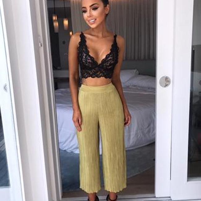 Women Ladies Sexy Lace Flower Vest Bra Crop Tank Top Underwear Seamless Slim Casual Push Up Bra