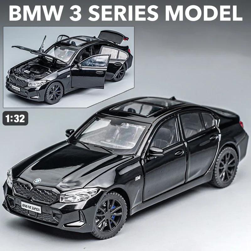 

1:32 BMW 320i THE 3 G20 2023 Alloy Model Car Toy Diecasts Casting Sound and Light Car Toys For Children Vehicle чёрный