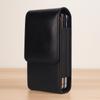Solid Color Cell Phone Belt Pouch Flip Case Leather Belt Clip Dual Pouch  Mobile Phone