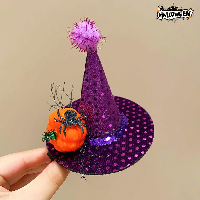 Cross-border One-Eyed Pumpkin Bat Halloween Hair Clip for Girls' Performances