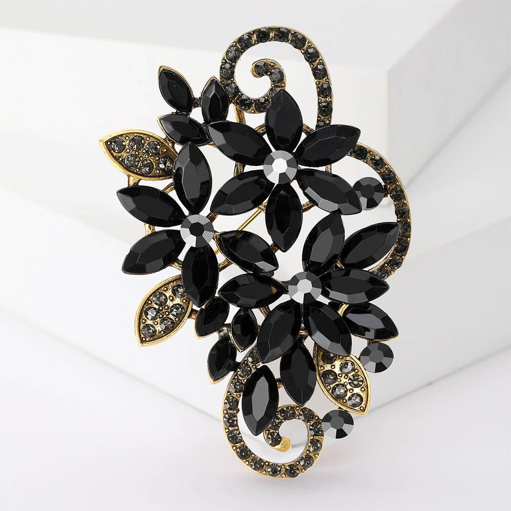 Zestaw Kryształowy Elegancki Temperament Korsarz Moda Szklany Kryształ Broszka Biżuteria