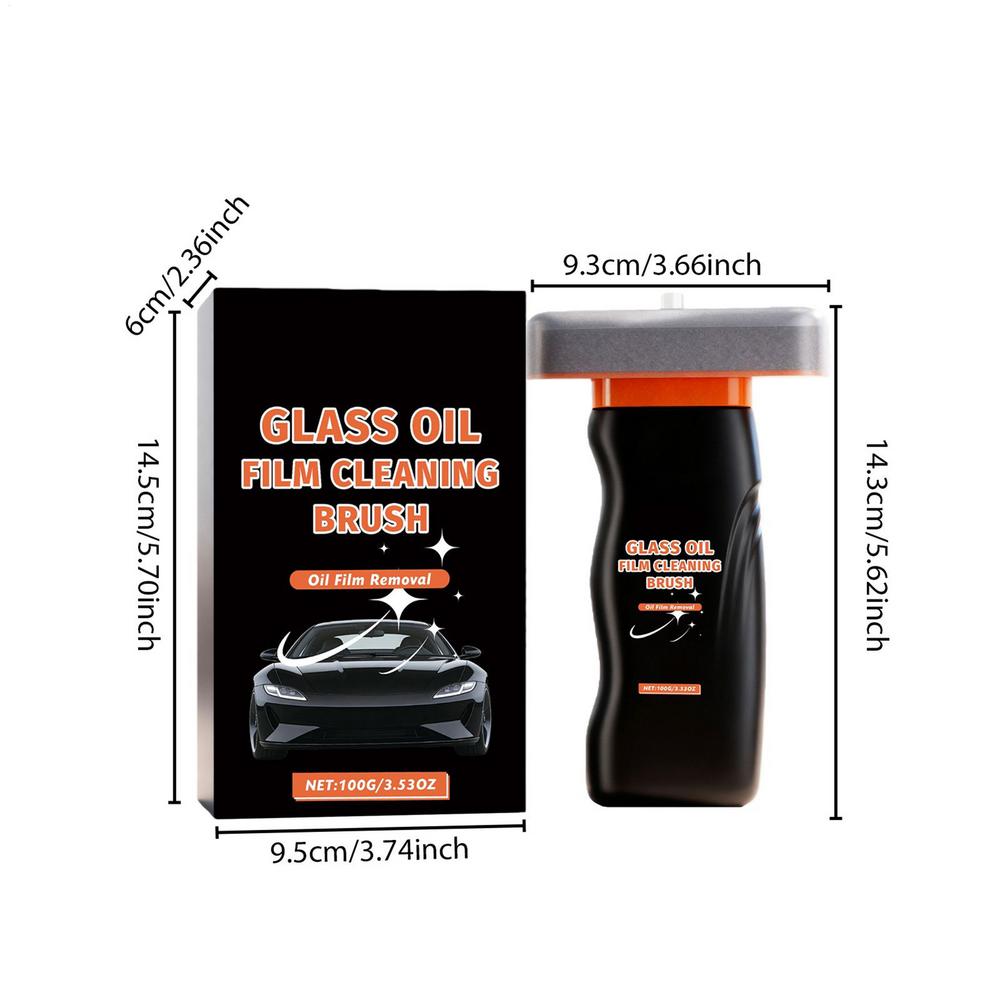 Glass oil film cleaner, rearview mirror and windshield oil film stain and water stain cleaning brush, powerful water repellent