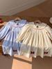 2026 Autumn Girls' Cartoon Princess Embroidery Dress with Doll Collar