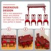 1 set Miniature Retro Dining Chair Table Set Wooden 1 12 Scale Furniture Accessories For House Decoration Kids Pretend Play Toy