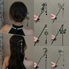 Bețișoare de păr cu ciucuri cu flori de fluture în stil chinezesc pentru femei, bețișoare de păr din metal, Hanfu, accesorii pentru păr