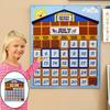 Monthly Wall Calendar Hanging Bag Convenient Learning Tool Educational for Teaching Office