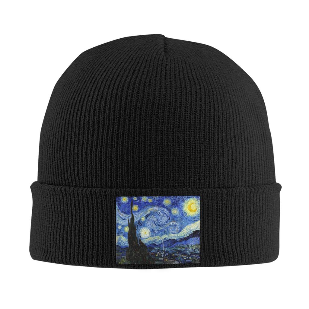 Starry Night Vincent Van Gogh Warm Knitted Cap Winter Knit Bonnet Hat Skullies Beanies Hip Hop Caps for Unisex