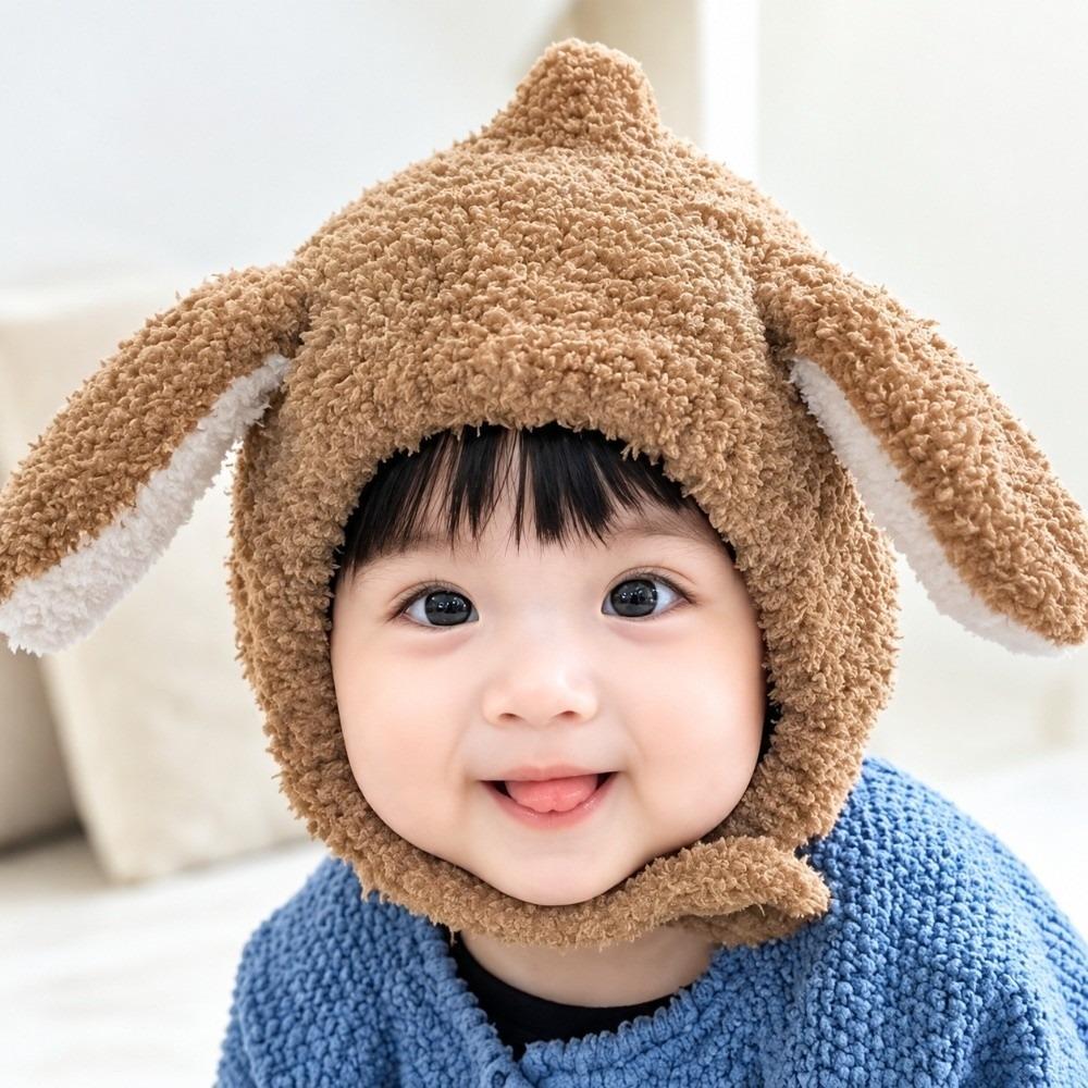 Rabbit Ear Kids Beanie Soft Knit Toddler Cap Cute Knitted Cap Daily