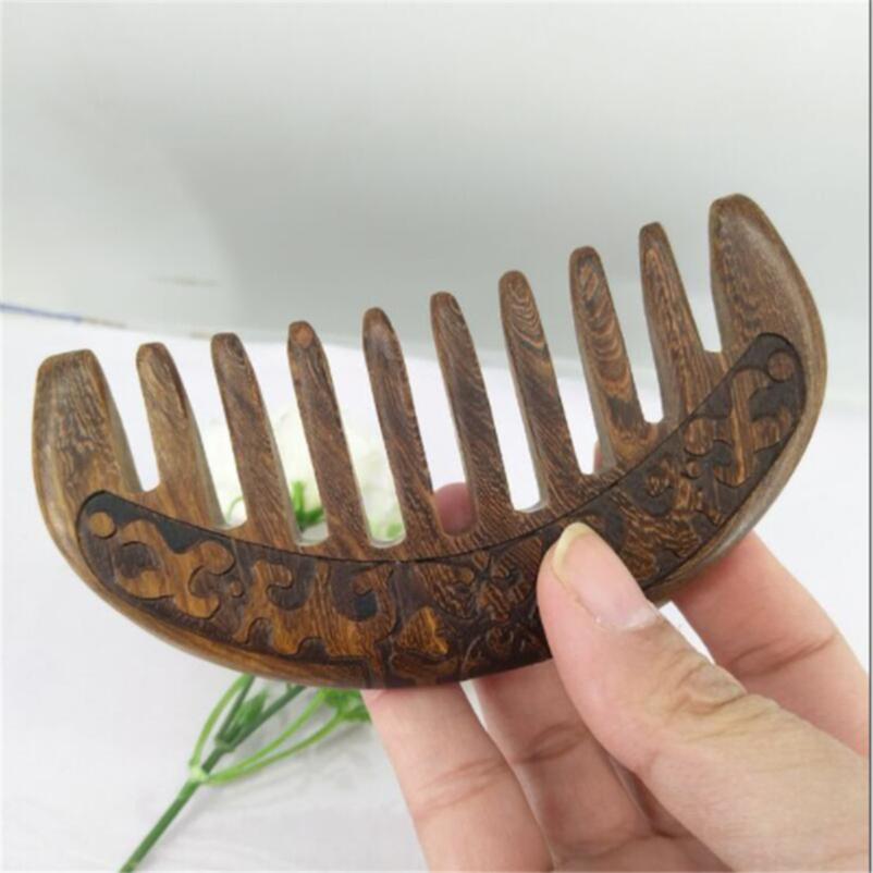Sandalwood Massage Health Comb Double-sided Carved Comb