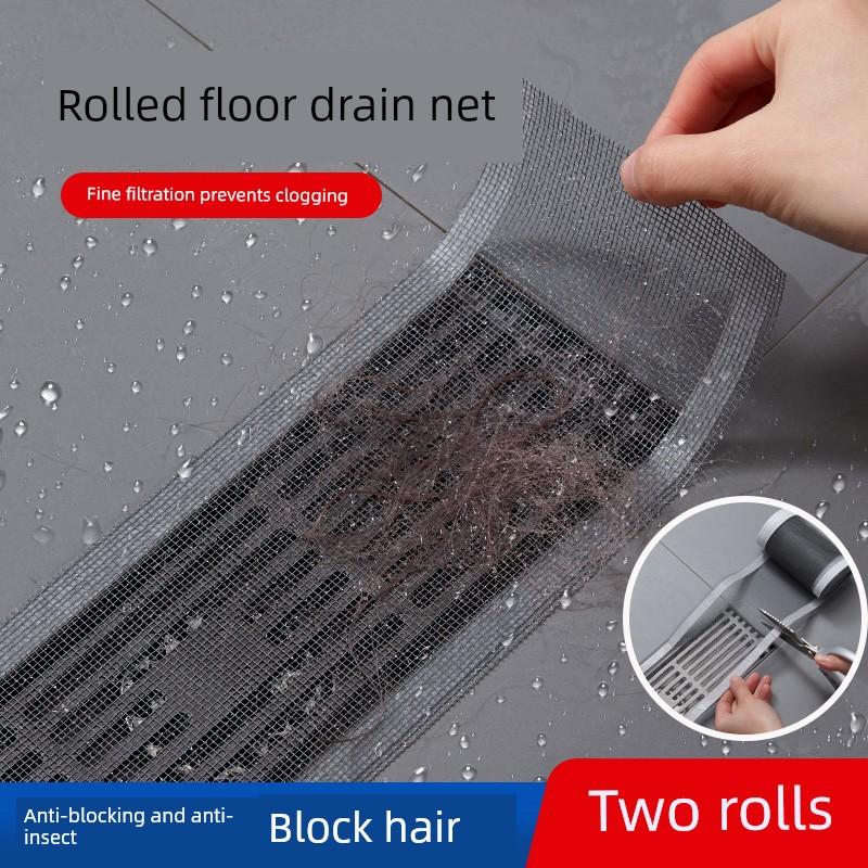 Striscia Filtro Scarico Rettangolare, Monouso, Anti-Insetti, per Bagno e WC, Blocca Capelli, Adesivo per Scarico Confezionato in Rotolo