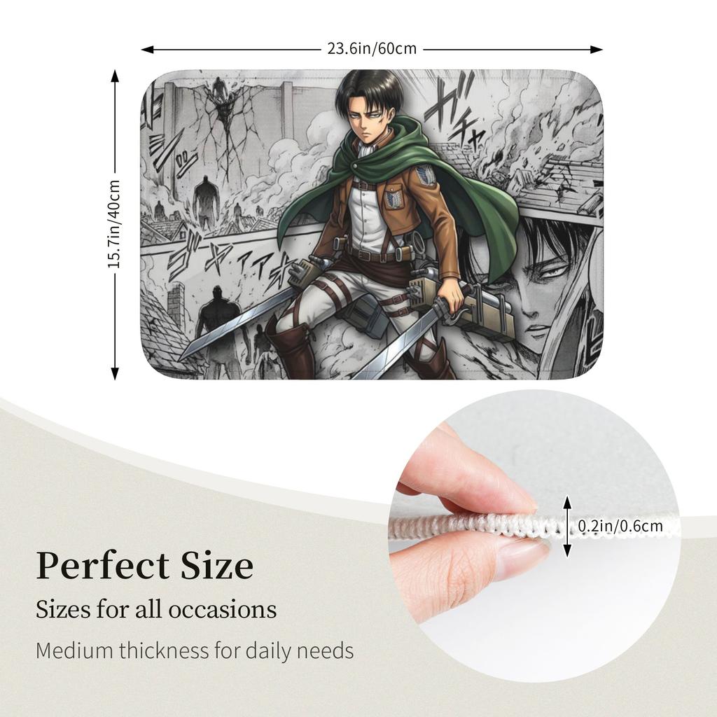 Attackes On Titan Front Door Mat Anti-Slip Indoor Welcome Waterproof  Doormat Living Room  Entrance Rug Carpet Footpad