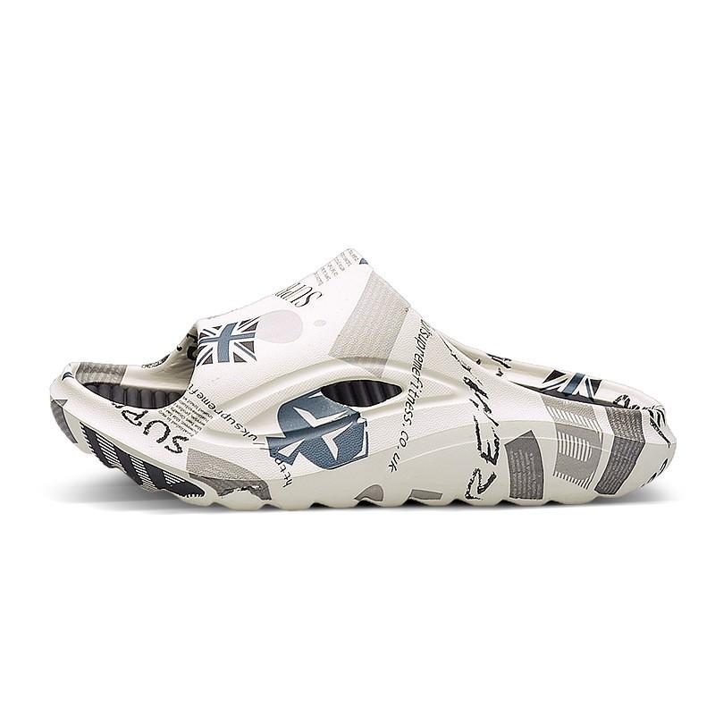 

Новые летние мужские тапочки Крутая мода Нескользящие Мягкие подошвы из ЭВА Пляжные сандалии для мужчин Большие размеры Шлепанцы для женщин 36-37