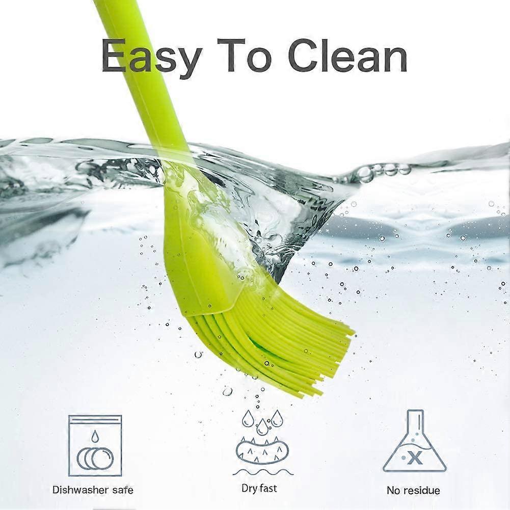 Cleaning Brush Silicone Basting Brush Set of 5 Pastry Brushes, Oil Spread, Butter Sauce, Marinades for BBQ, Baking, Cooking, Pastries, Cakes, Meat, Sa