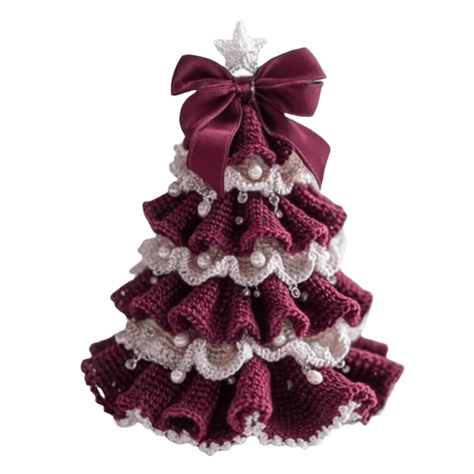 

DIY Crochet Christmas Tree Kit Material Christmas Crochet Kit Festive Crochet Tree Crafts Xmas Party Crochet Decorations вино красного
