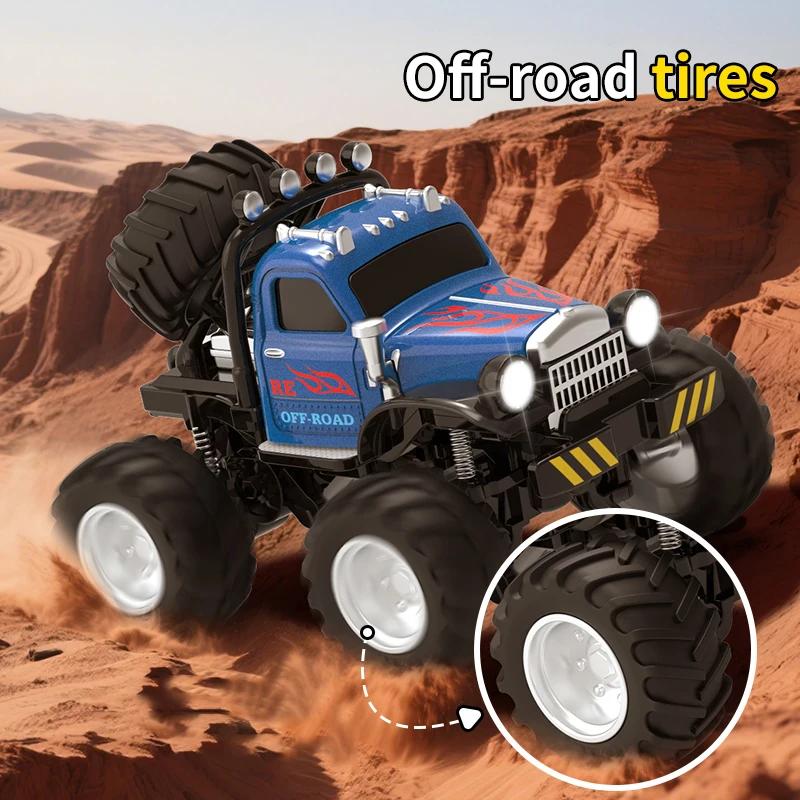 1/64 Mini Alloy Off-Road Car Short Card 2.4G Remote Control Cars Trucks Shock-Proof Electric Vehicle Desktop Toy Christmas Gifts