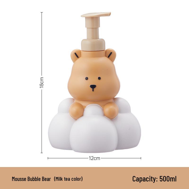Press-Type Foaming Mousse Bottle: Large Capacity Cleansing Foam & Shower Gel Dispenser