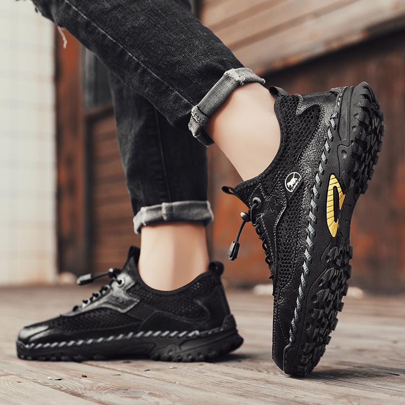 Men's Summer Mesh Shoes Casual Anti-Slip Comfort Hiking Sandals Premium Quality Lightweight Durable Outdoor Footwear for Men.