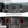 Center Console Air Condition Vent Cover Trim for Dodge Durango 2011+ Red Carbon