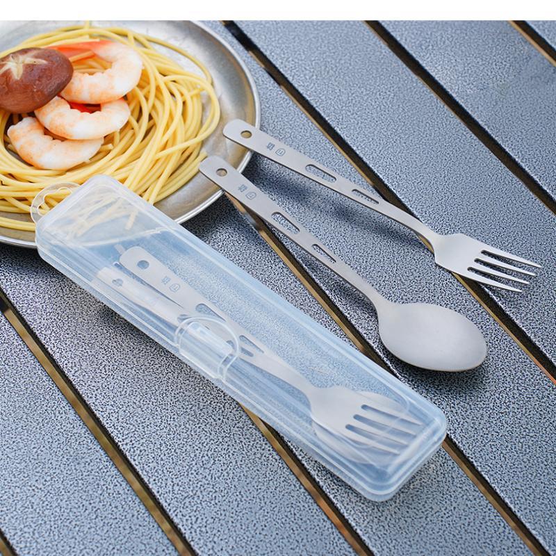 4Pcs/Set Travel Camping Utensils Set Lightweight Outdoor Survival Cutlery Spoon Knife Fork Chopsticks Durable Hiking Tableware