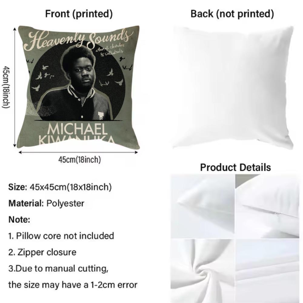 Singer M-Michael KiwanukaS Cushion Cover Comfortable Reversible Pillow Cover Ideal for Car Sofa Bedroom & Beyond