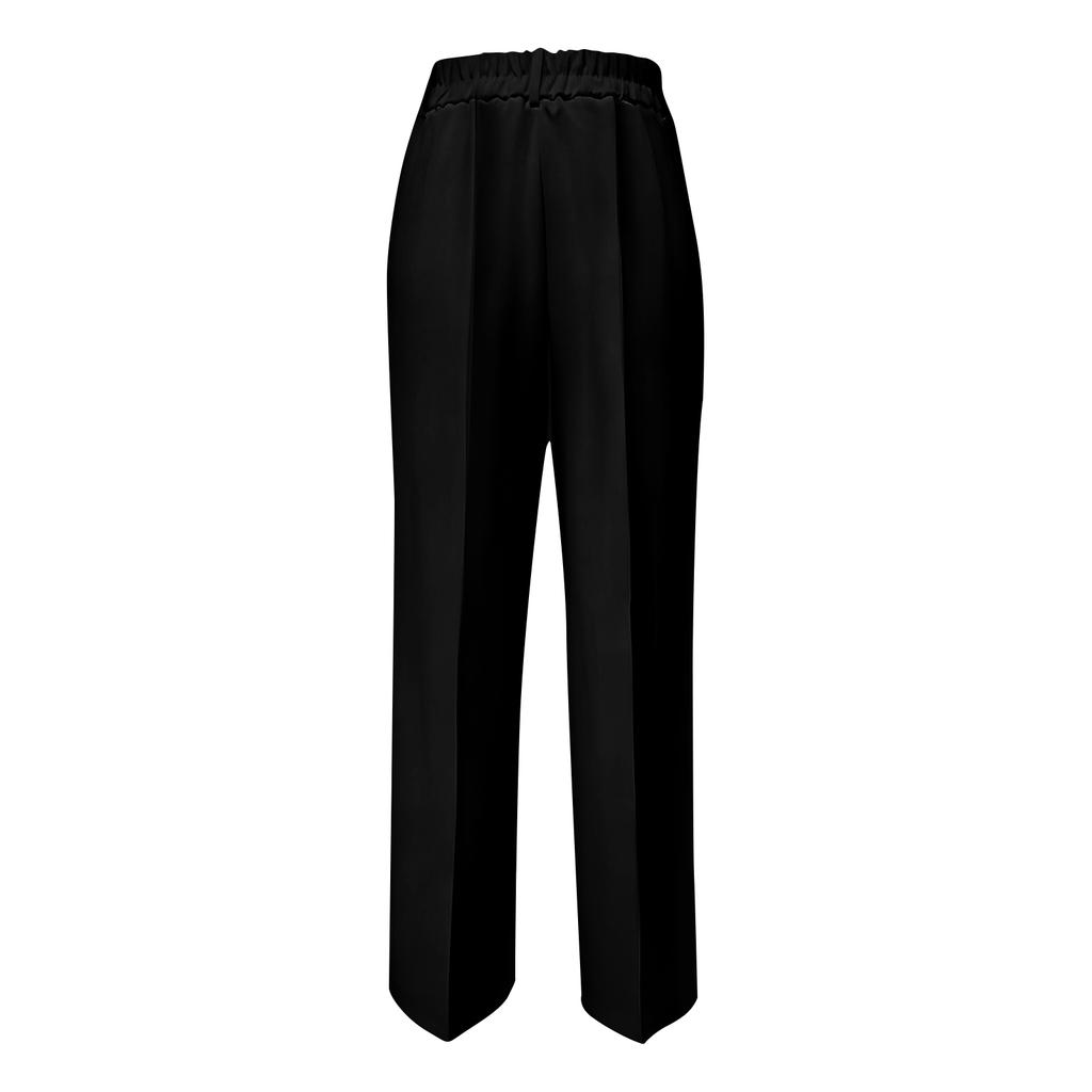 High Waist Wide Leg Pants for Women Elegant Straight Leg Trousers with Button and Zipper Closure Office Wear