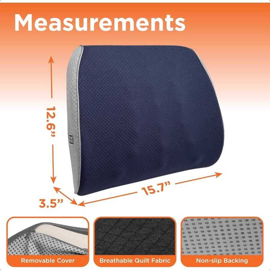 

Поясничная подушка с эффектом памяти, поясничная подушка с несколькими массажными точками для офиса, автомобиля, инвалидного кресла, самолета, эргономичная, для облегчения боли United States