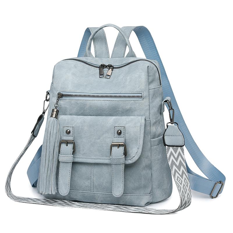 Vintage Women's Backpack PU Dual-purpose Shoulder Bag Large Capacity Commuter Backpack