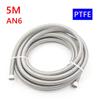 5M PTFE Universal Racing Hose AN4-AN12 Stainless Steel Braided Brake Hose Fuel Oil Line Oil Cooler Car Hose Pipe Black Silver