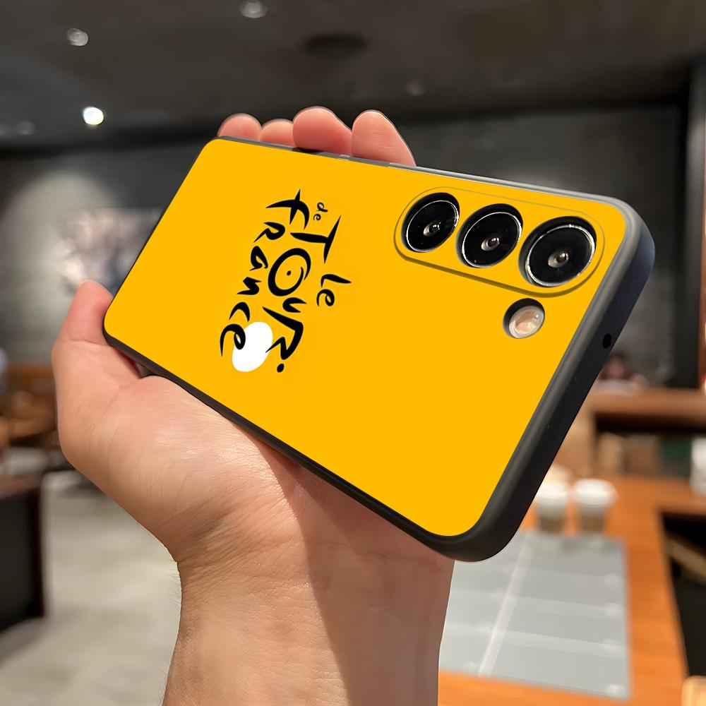 Coque de téléphone pour vélo T-Tour de France pour Samsung A56 A36 A26 A16 A15 A25 A35 A55 A14 A34 A24 A54 Coque souple noire