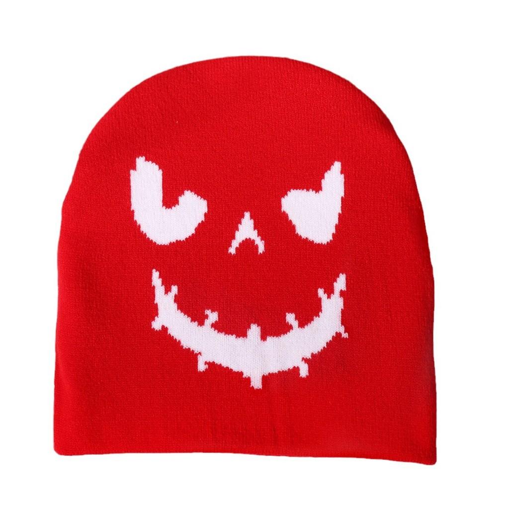 Halloween Pumpkin Pattern Knit Cap With Cozy Fabric For Autumn Casual Wear