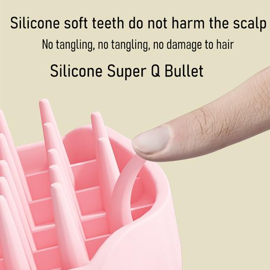 Shampoo Brush Ergonomic Soft Silicone Scalp Massager Non-Slip Handle Massage Mud Shampoo Brush Hair Washing Tool