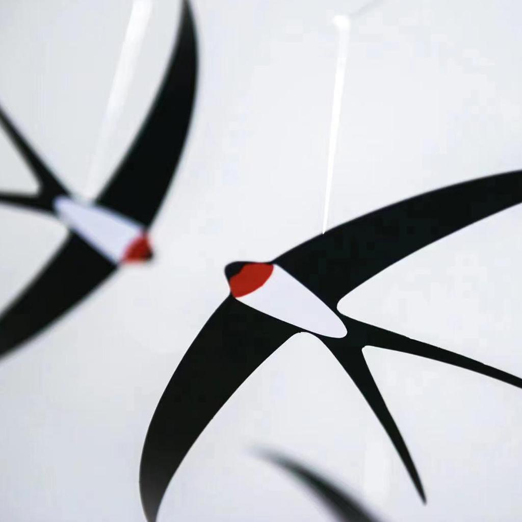 Danish Swallow Air Balance Pendant Silent Wind Chime Flying Bird Kindergarten Kids Room Living Room Interior Home Decor