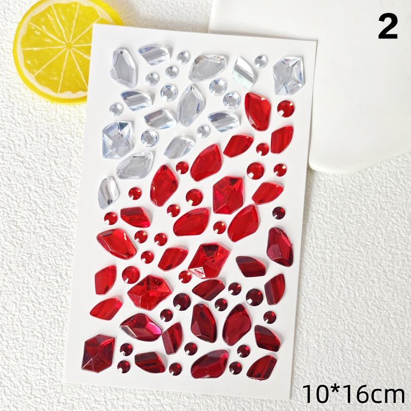 

Красный инопланетный бриллиант наклейки для макияжа музыкальный фестиваль DIY глаза лицо драгоценности наклейки вечеринка косплей Хэллоуин поддельные татуировки