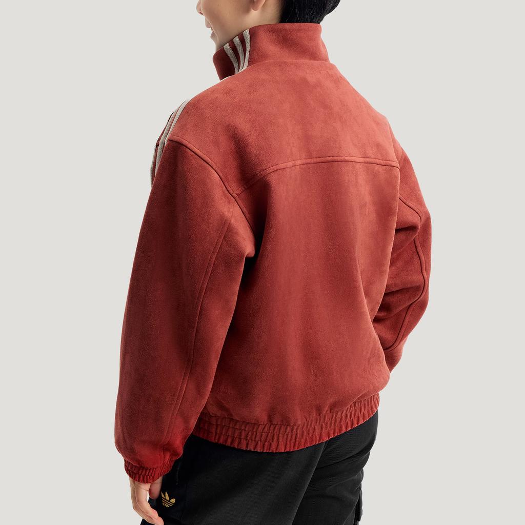 Adidas Originály FW25 Pletená bunda Nový čínský styl Pruhovaná se zipem Dlouhý rukáv Dětská bunda IA8896