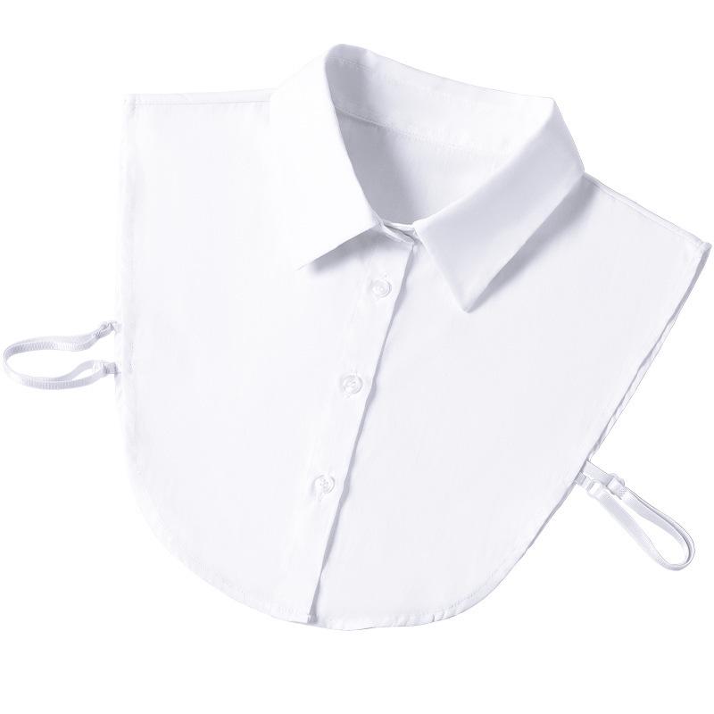 Unisex Versatile False Collar | Decorative Polyester Cotton Stand-Up Collar with Pointed Design