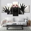 Home Decor Prints Painting 5 Pcs White Hair Anime Girl Pictures Wall Art Modular Modern Canvas Cartoon Poster Bedside Background No Frame