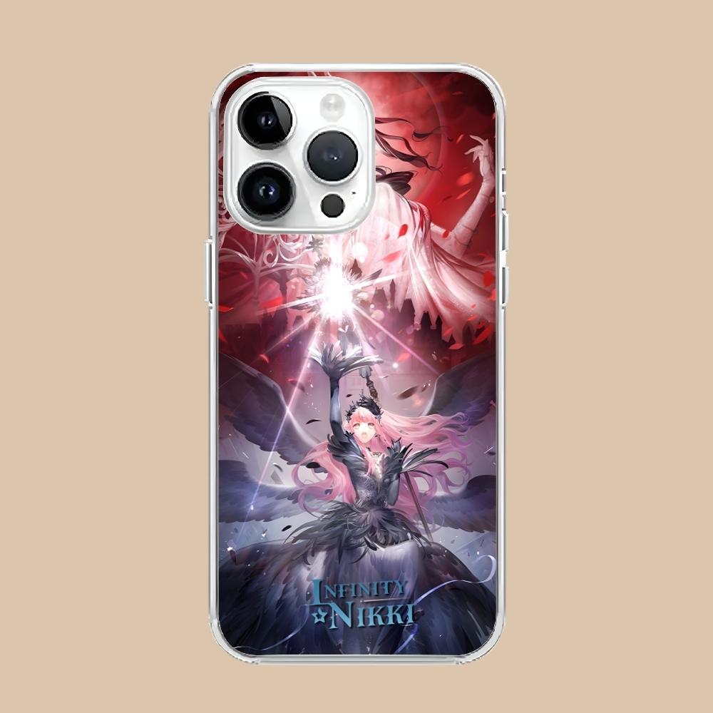 Mobilní pouzdro Infinity Nikki pro chytrý telefon iPhone 16 15 14 13 12 11 X XR XS 8 Pro Max Plus Mini Průhledný kryt