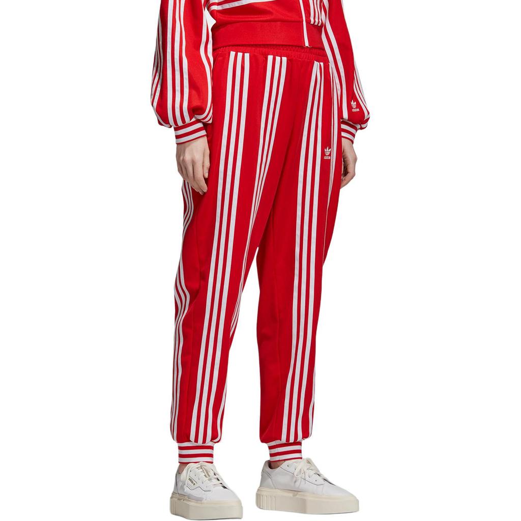 adidas Originals Cuffed Simple Fashion Casual Knit Sports Pants Women Bottoms Red EH6042